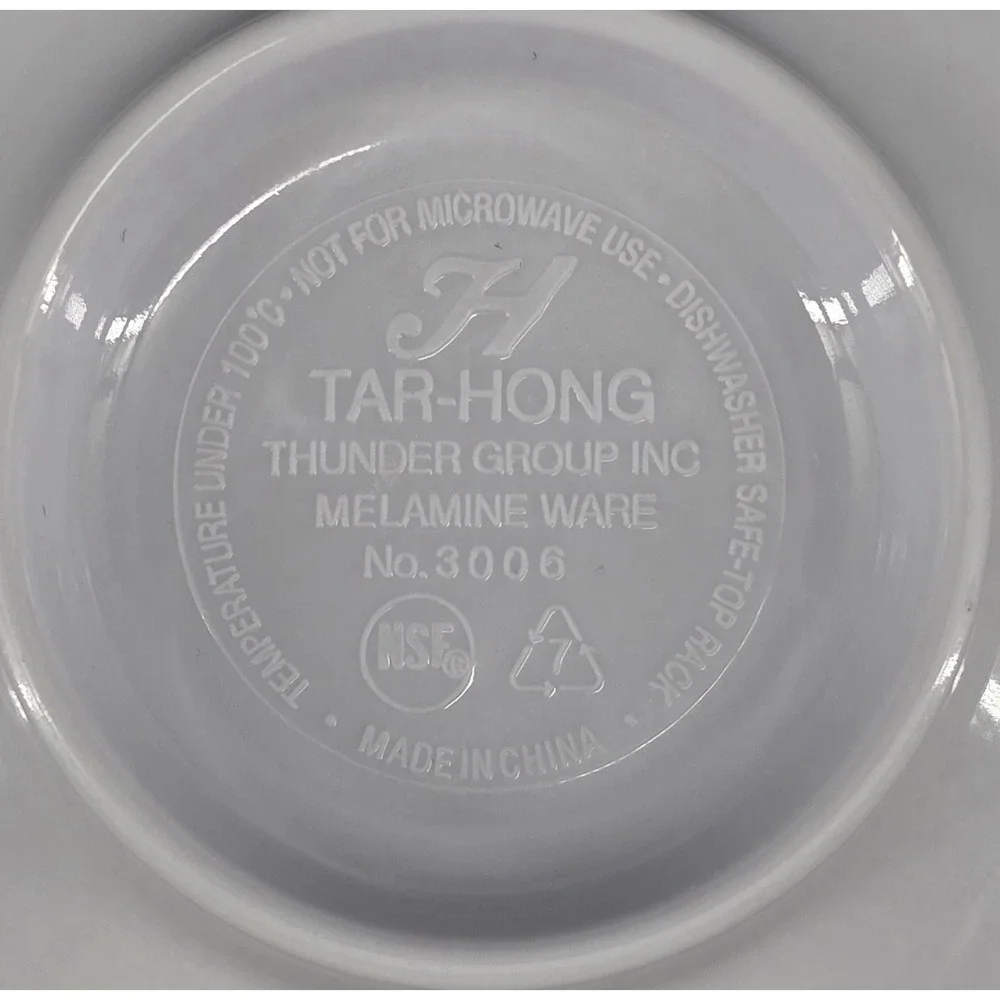 Tar-Hong Melamine Dinnerware Set 17pc White Blue Floral Bowls and Dessert Plates